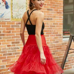 MisShow 50 s 60 s Petticoat Vintage Elbise Rockabilly Sal ncak Tutu Etek Elbise Kabar k Etek Tutu Jupon Kad nlar icin A kesim kad n etek Ervareklam