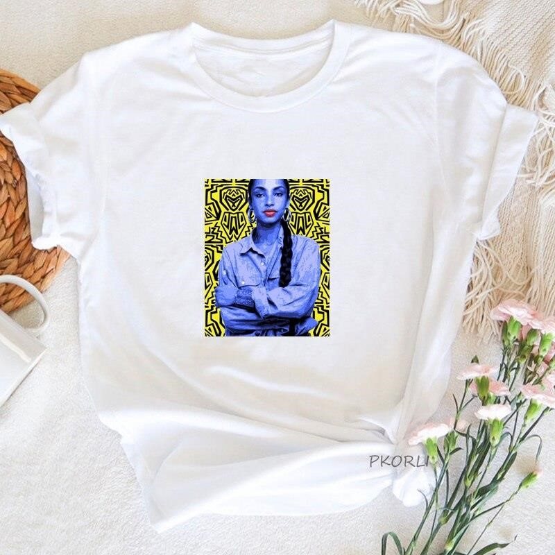 Sade Adu T shirt Kad n Vintage Yaz 90s Rap ark c s Tshirt Streetwear Harajuku Yaz K sa Kollu Grafik T Shirt Giyim Kad n gomlek Ervareklam